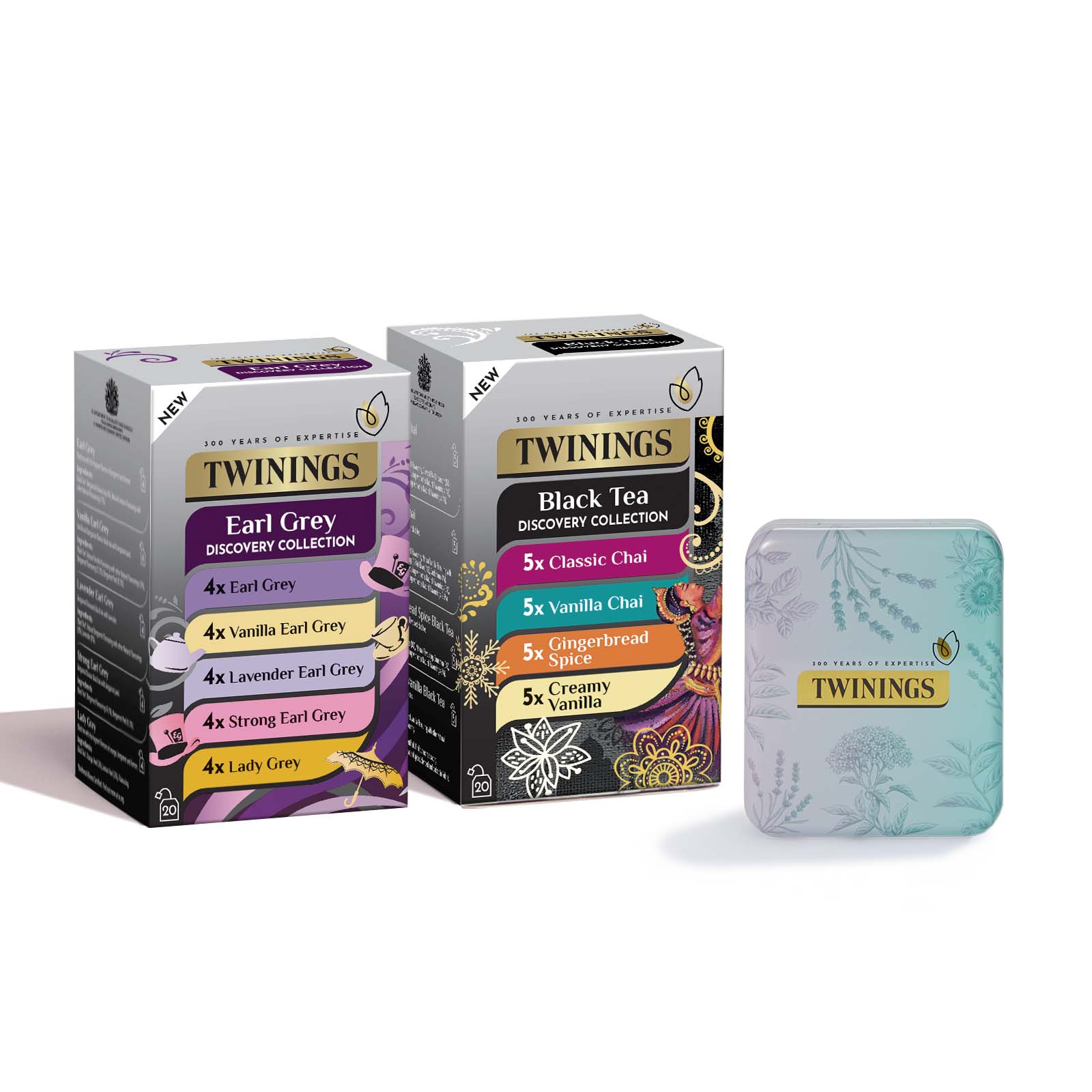 Black Tea & Earl Grey Selection Packs with FREE Pocket Tin – Twinings