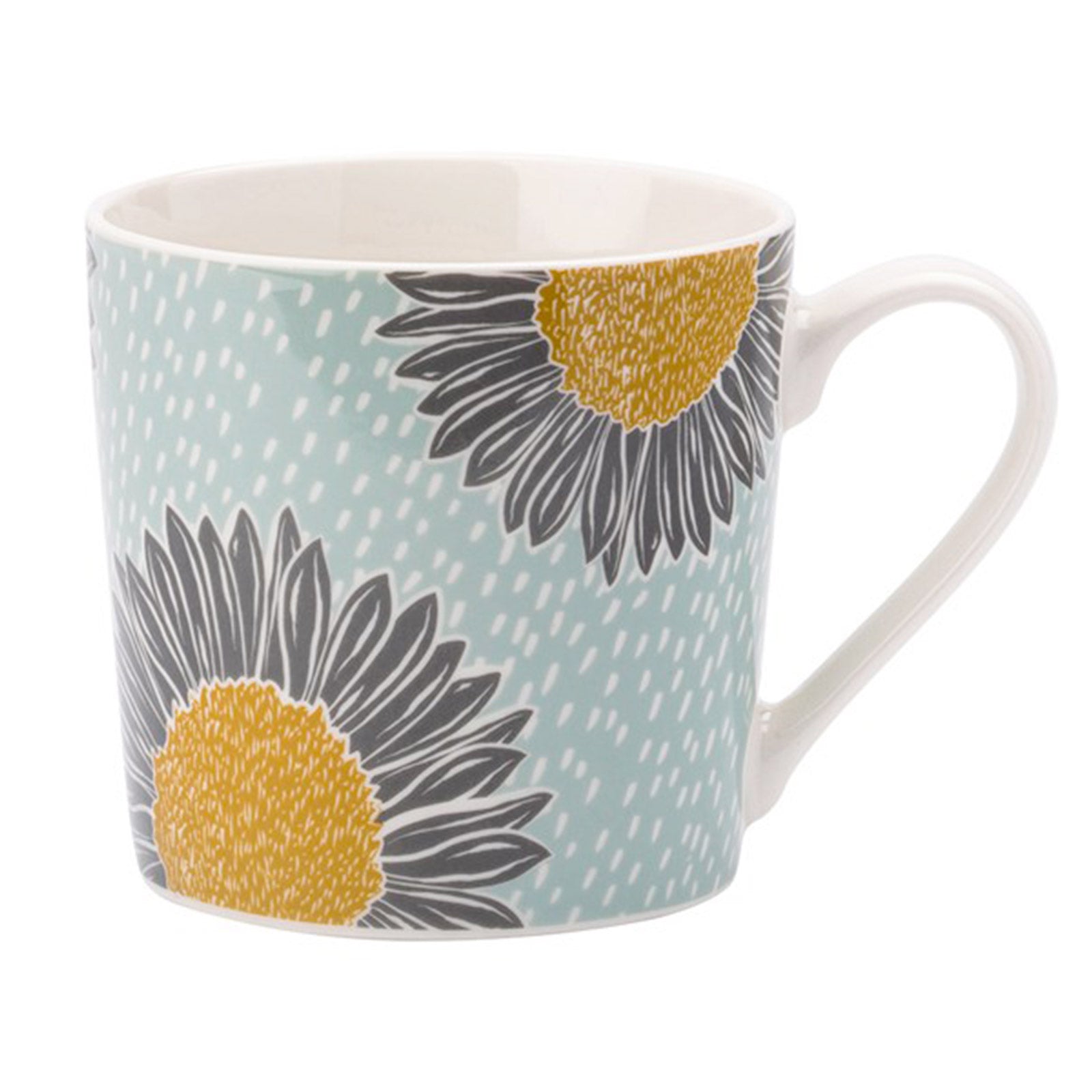 The English Tableware Company Artisan Yellow Flower Mug Blue Twinings