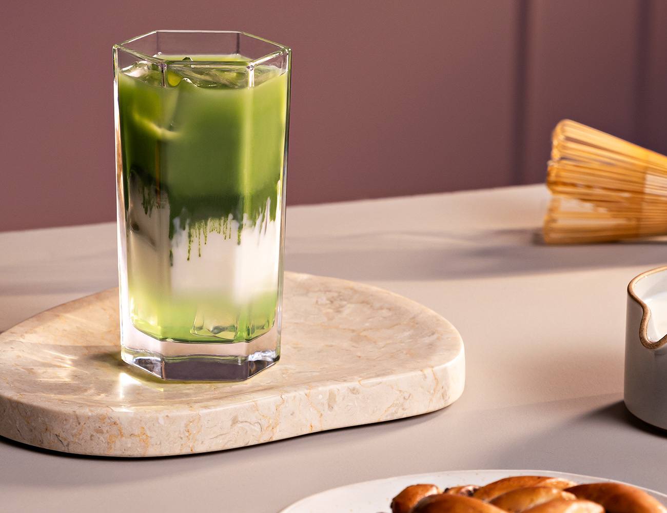 Matcha Iced Cucumber Latte