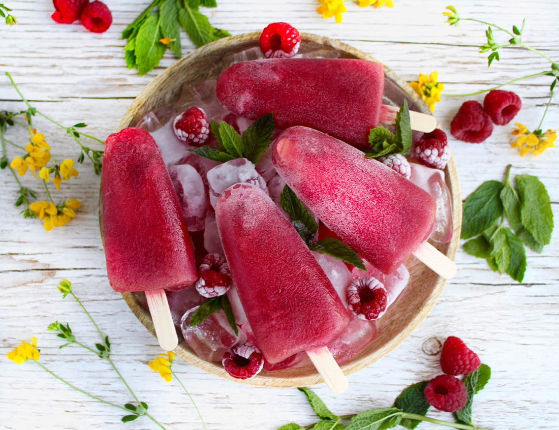 Raspberry & Buttermint Ice-Lollies
