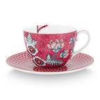 Pip Studio Flower Festival Set of 2 Cups & Saucers - Pink