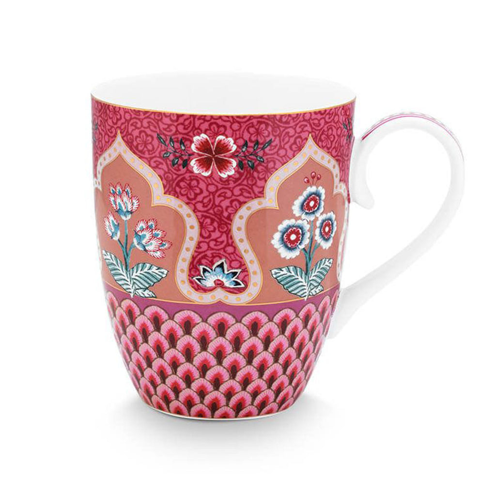 Pip Studio Flower Festival Scallop Deco Mug - Pink