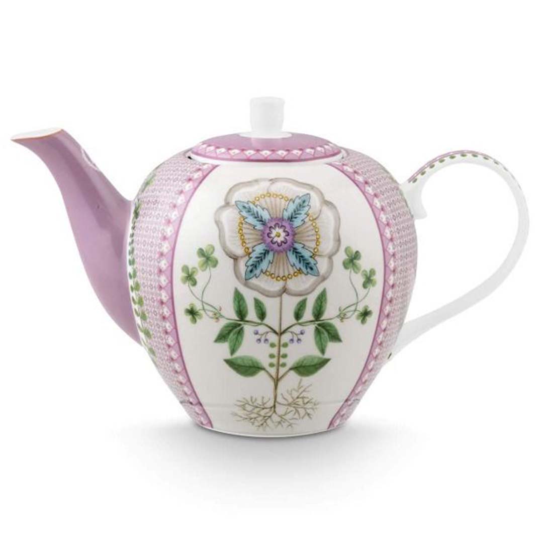 Pip Studio Lily & Lotus Tiles 1.6L Teapot - Lilac