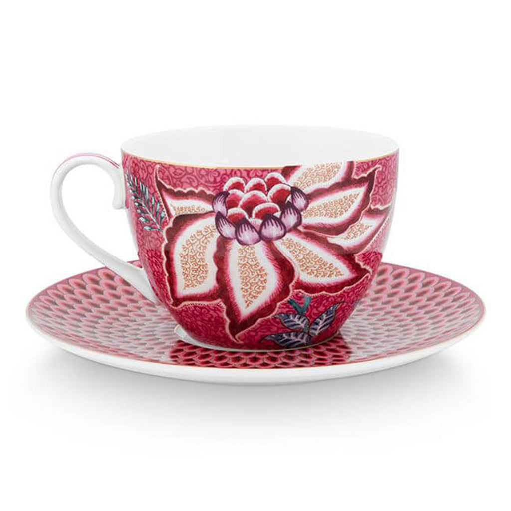 Pip Studio Flower Festival Cup & Saucer - Pink