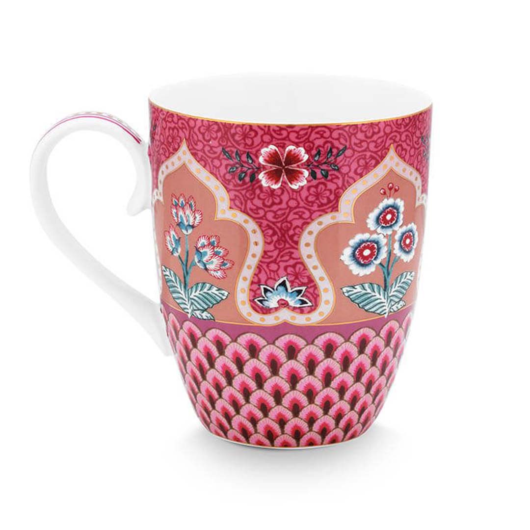 Pip Studio Flower Festival Scallop Deco Mug - Pink