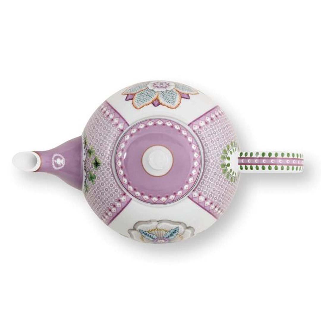Pip Studio Lily & Lotus Tiles 1.6L Teapot - Lilac