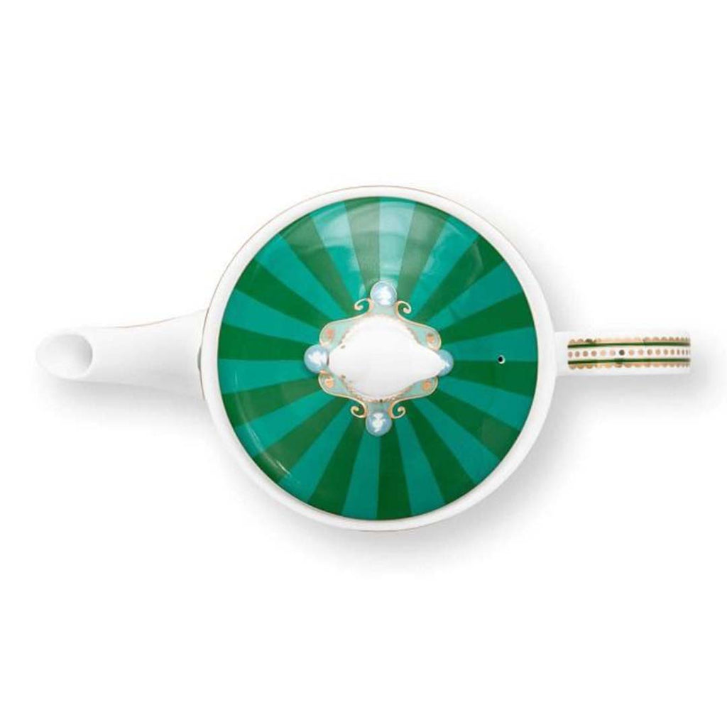 Pip Studio Love Birds Medallion 1.3L Teapot - Emerald Green
