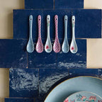 Pip Studio Oriental Flower Festival Set of 6 Teaspoons - Blue