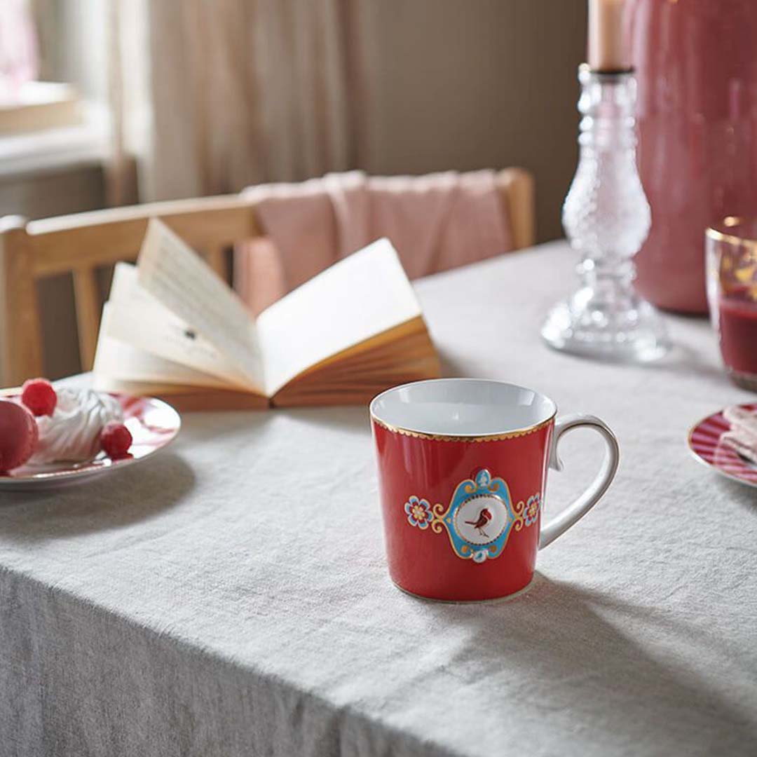 Pip Studio Love Birds Medallion Mug - Red
