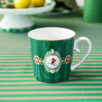 Pip Studio Love Birds Medallion Stripes Mug - Emerald Green