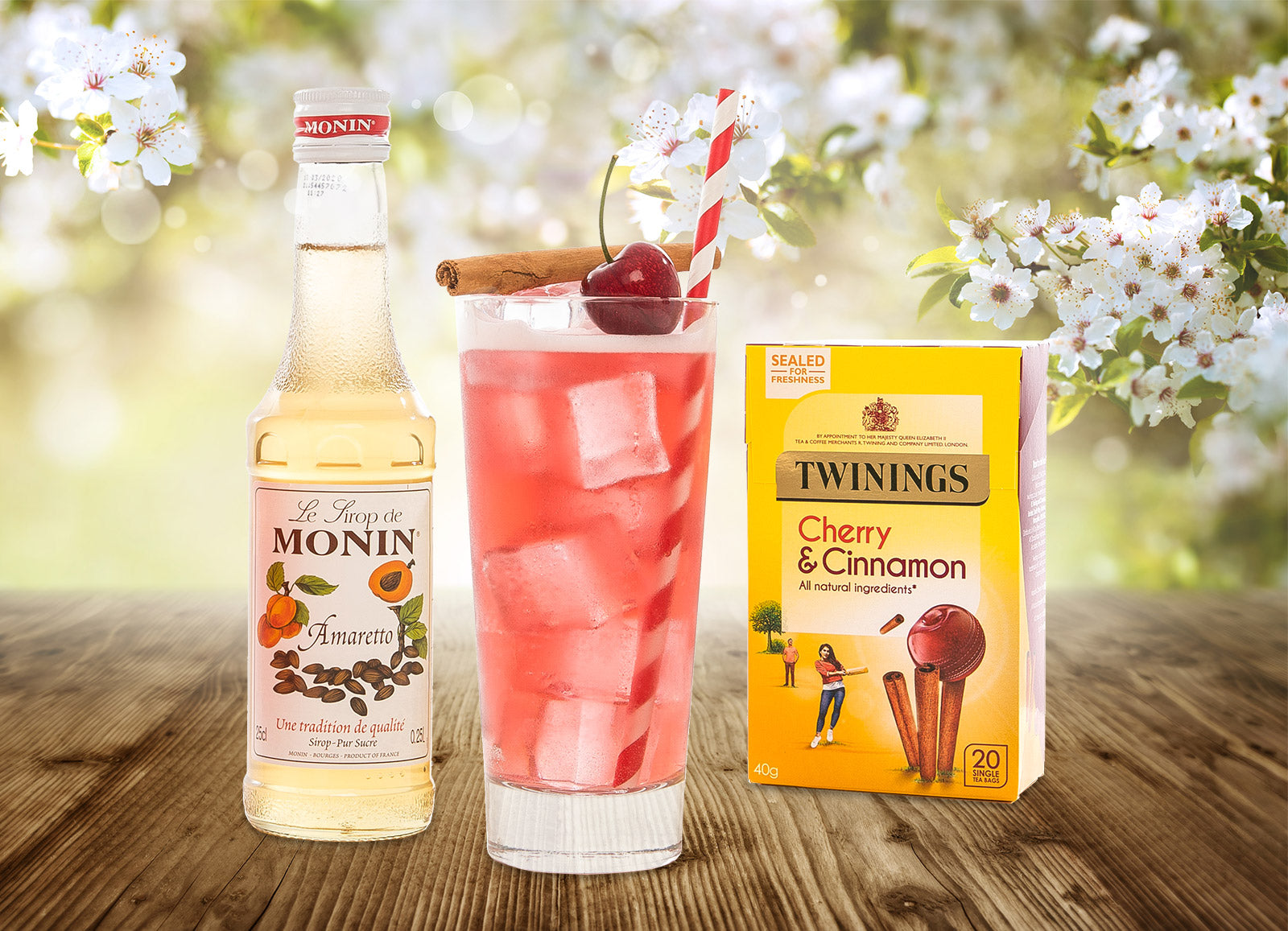 Cherry Cinnamon Amaretto Iced Tea