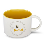 White Cooksmart Bumble Bee Mug with Bee Yourself writting