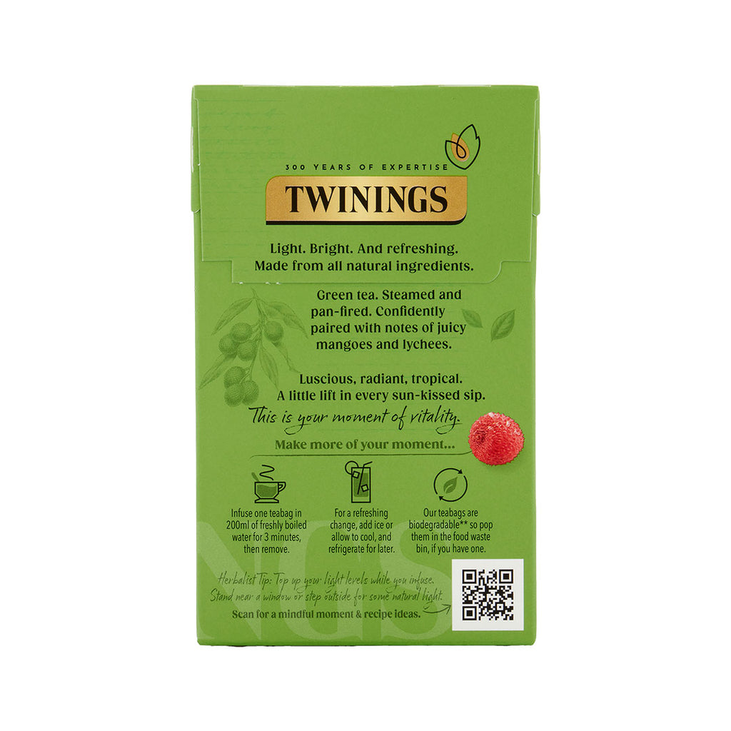 Green Tea, Mango & Lychee - 20 Tea Bags