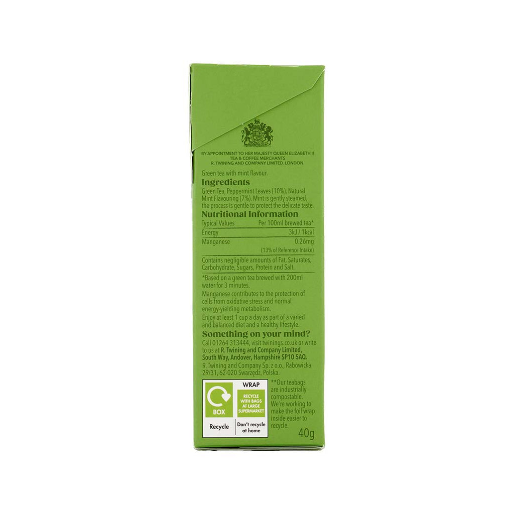 Green Tea & Mint - 20 Tea Bags
