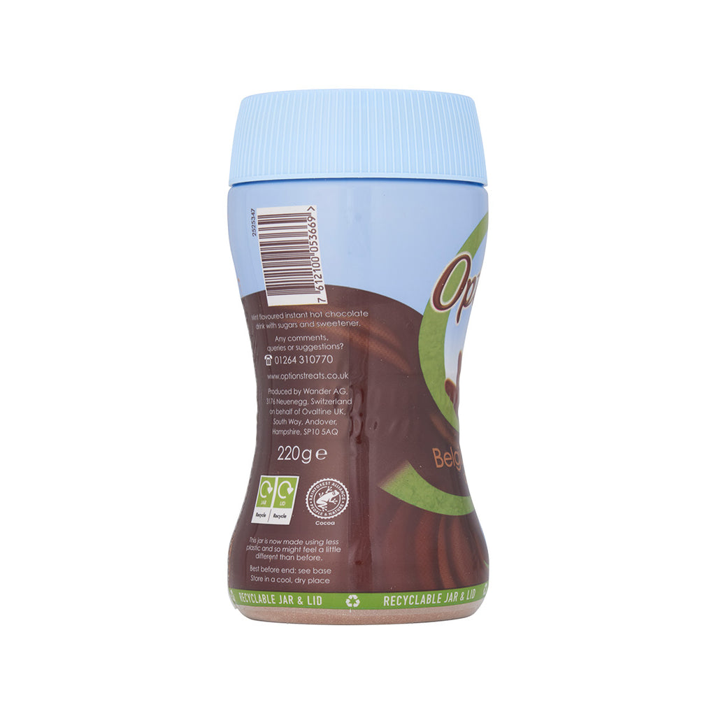 Options Belgian Choc Mint - 220g Jar