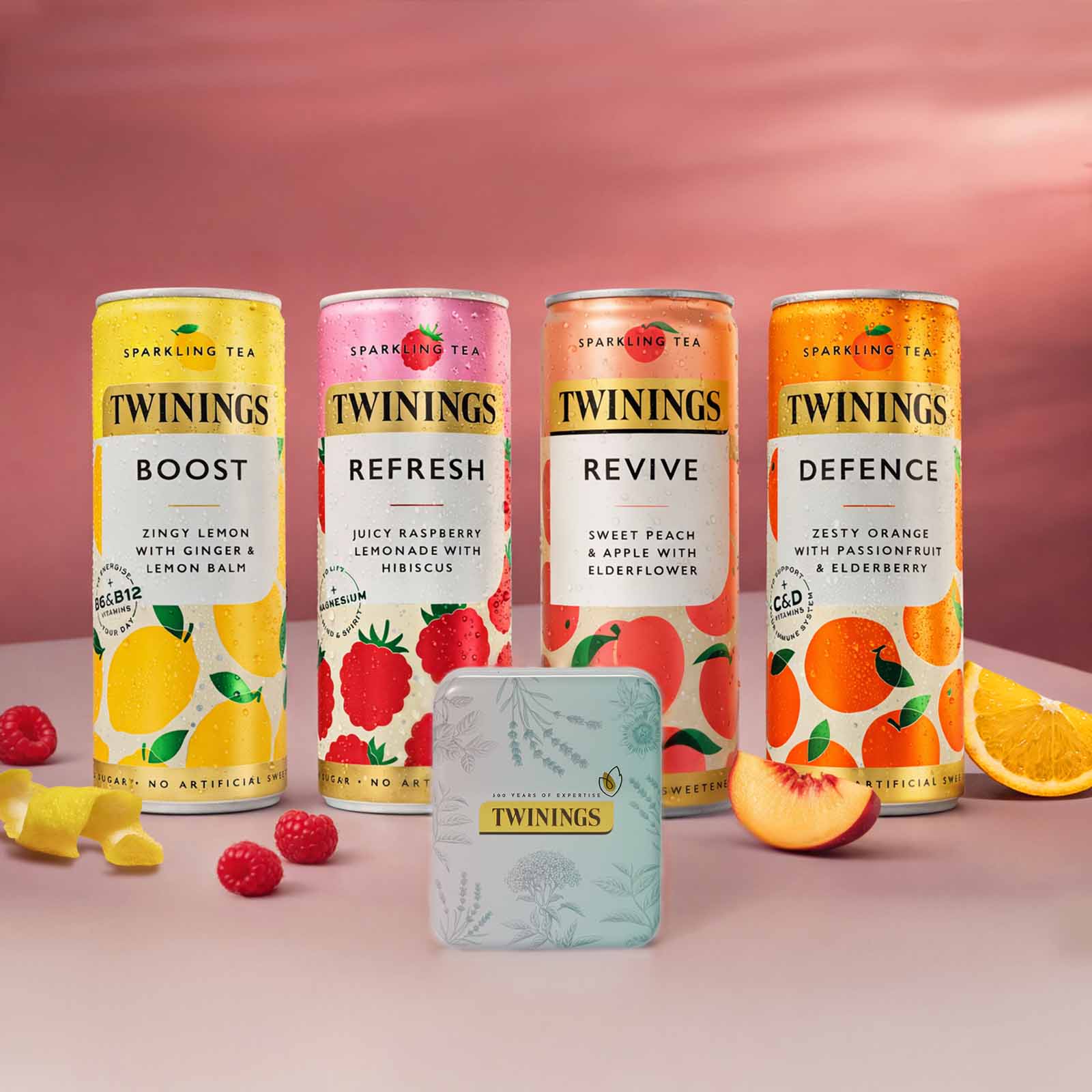 Mixed Sparkling Tea 12 Pack & Free Pocket Tin