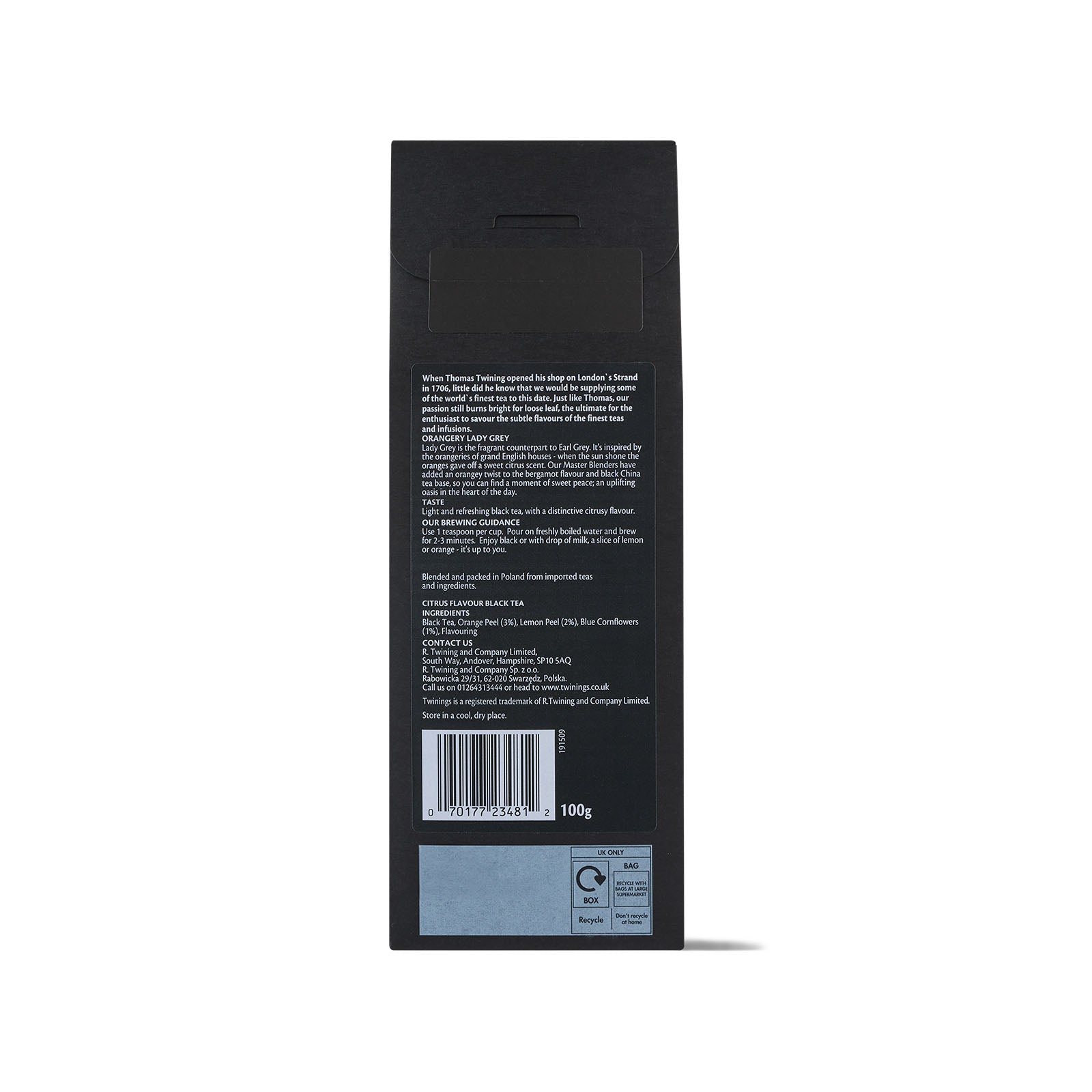 Orangery of Lady Grey - 100g Loose Leaf Tea