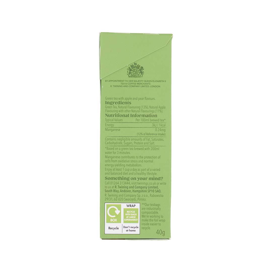 Green Tea, Apple & Pear - 20 Tea Bags