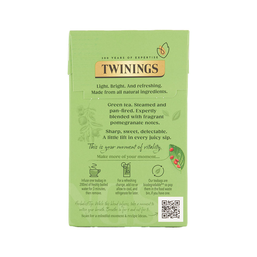 Green Tea & Pomegranate - 20 Tea Bags