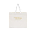 Twinings Small White & Gold Gift Bag - Empty
