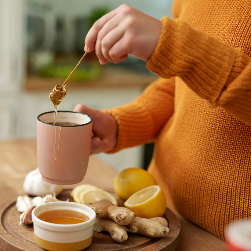 Spiced Ginger Tea With Honey & Lemon