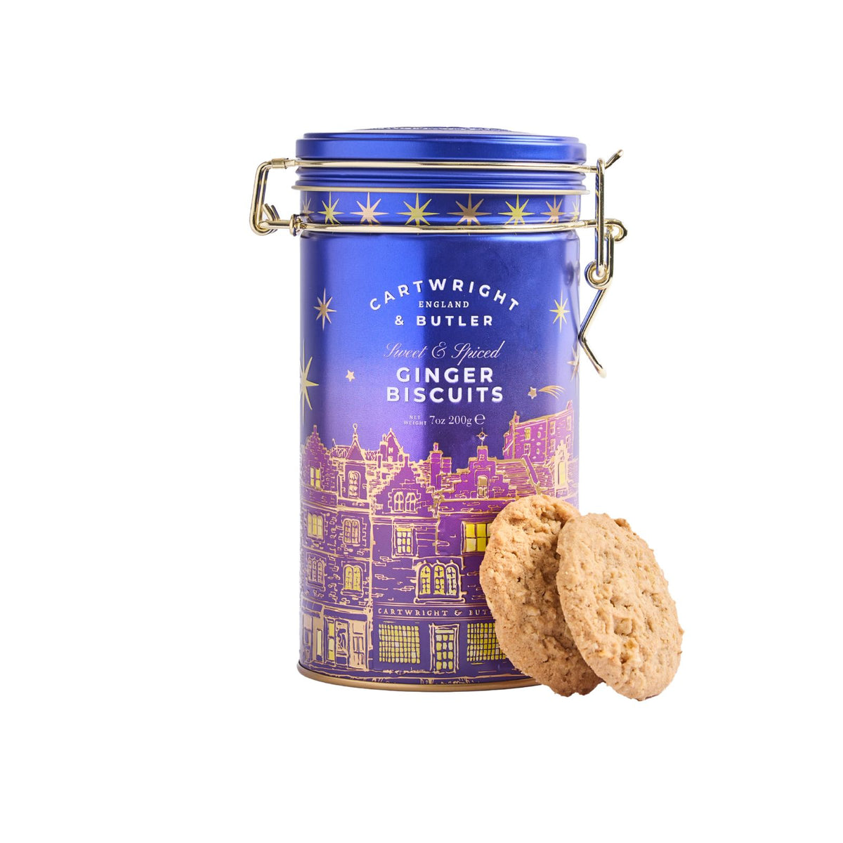 Cartwright & Butler Night Before Christmas Stem Ginger Biscuits in Tin