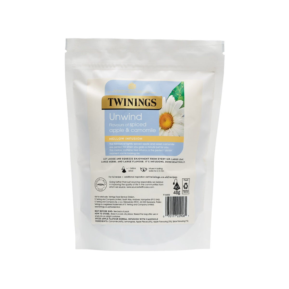 Short Dated Unwind Spiced Apple & Camomile - 40 Loose Pyramid Tea Bags