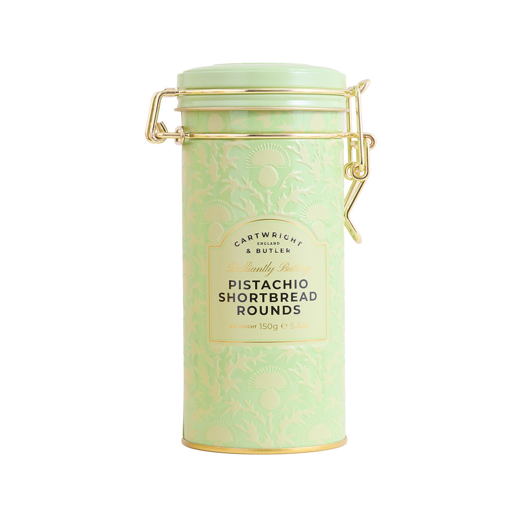 Cartwright & Butler Pistachio Shortbread Rounds in Tin