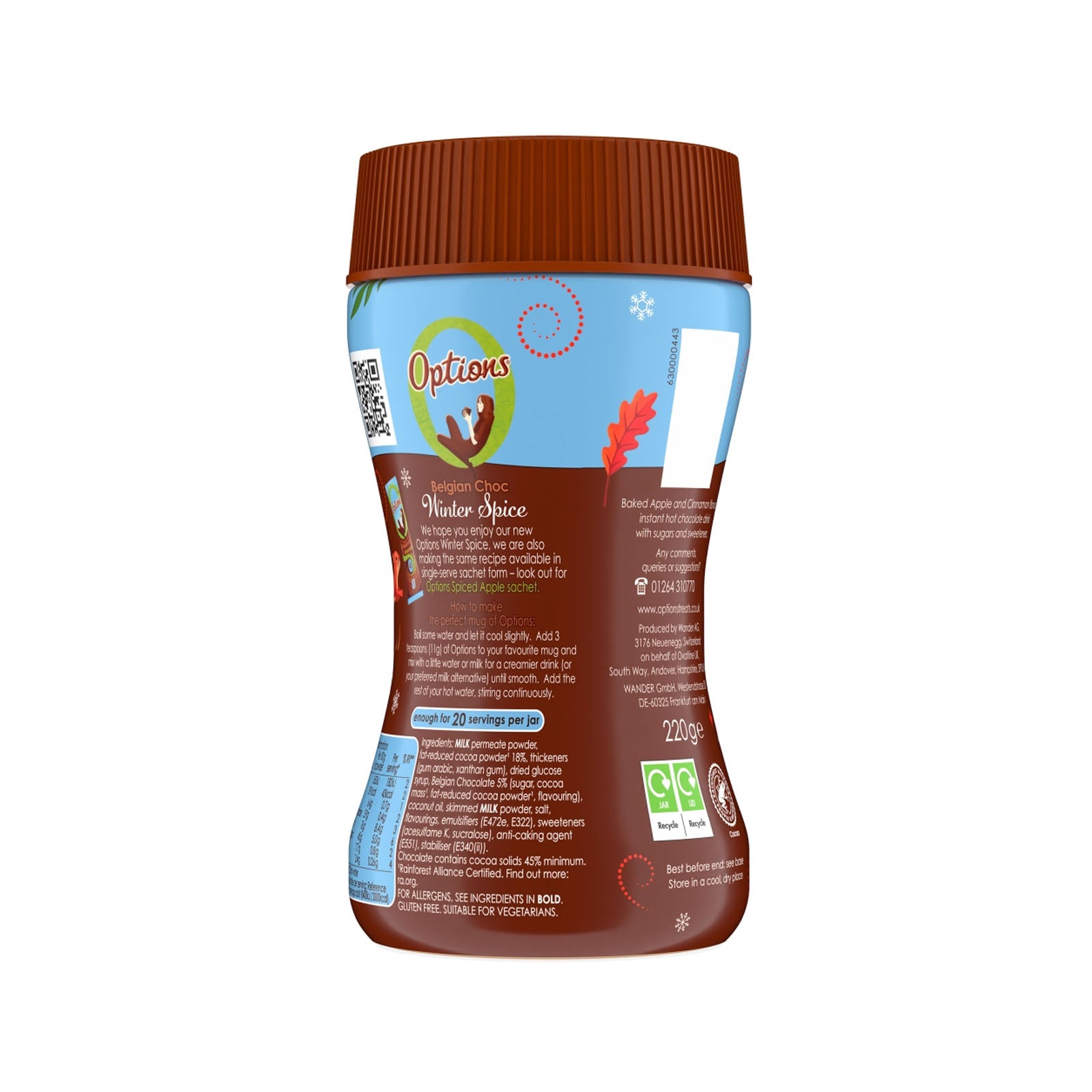 Options Belgian Choc Winter Spice - 220g Jar – Twinings