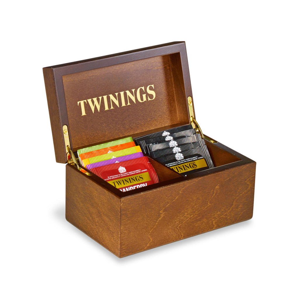 Deluxe Wooden Tea Box - 2 Compartment Filled