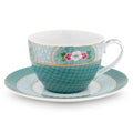 Pip Studio Blushing Birds Cup & Saucer - Green