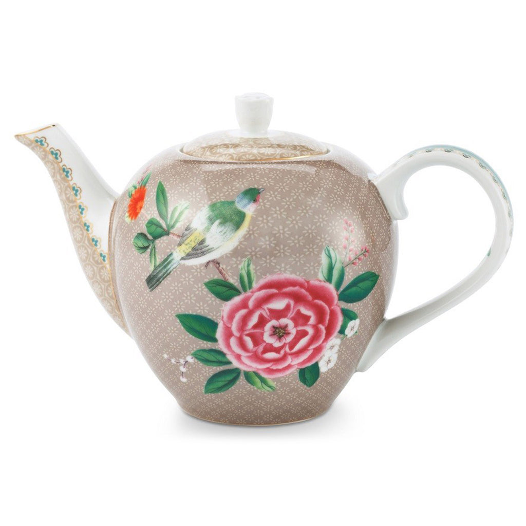 Pip Studio Blushing Birds Teapot - Khaki
