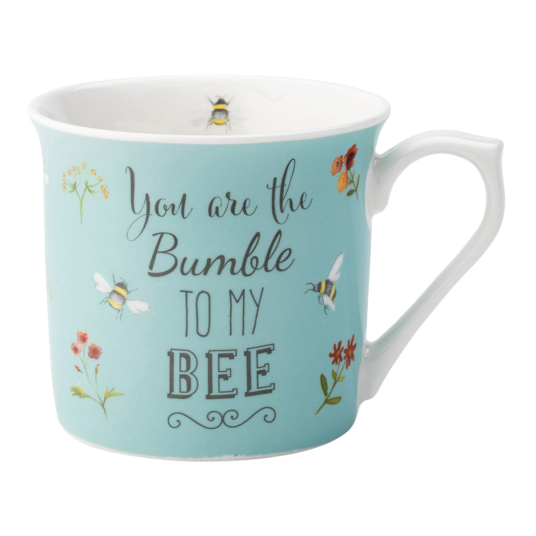 The English Tableware Company Bee Happy Mug Blue Twinings