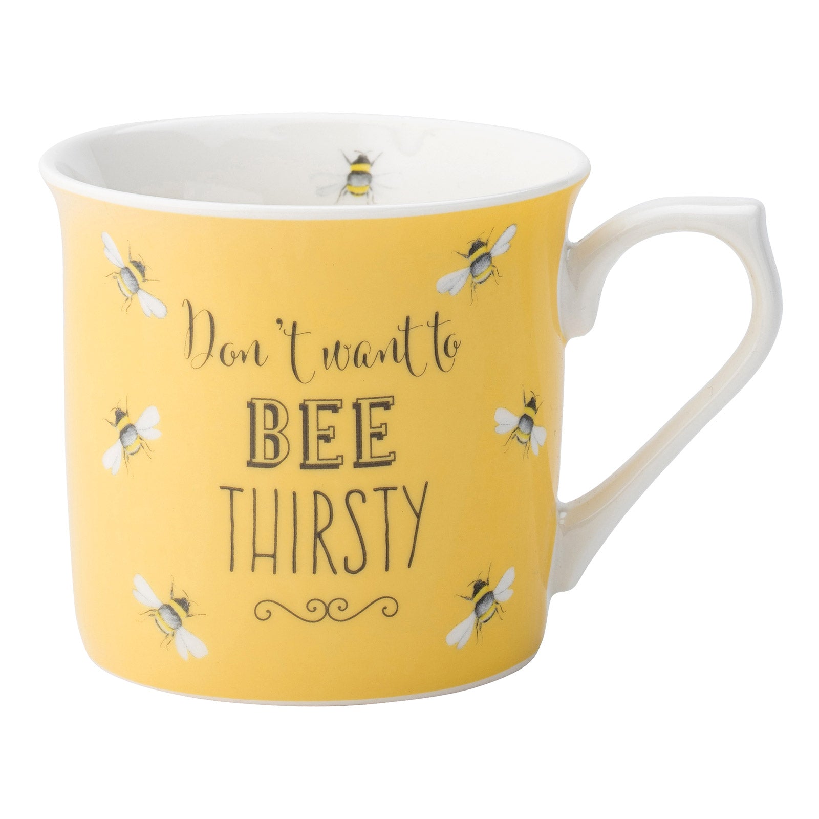 The English Tableware Company Bee Happy Mug - Yellow