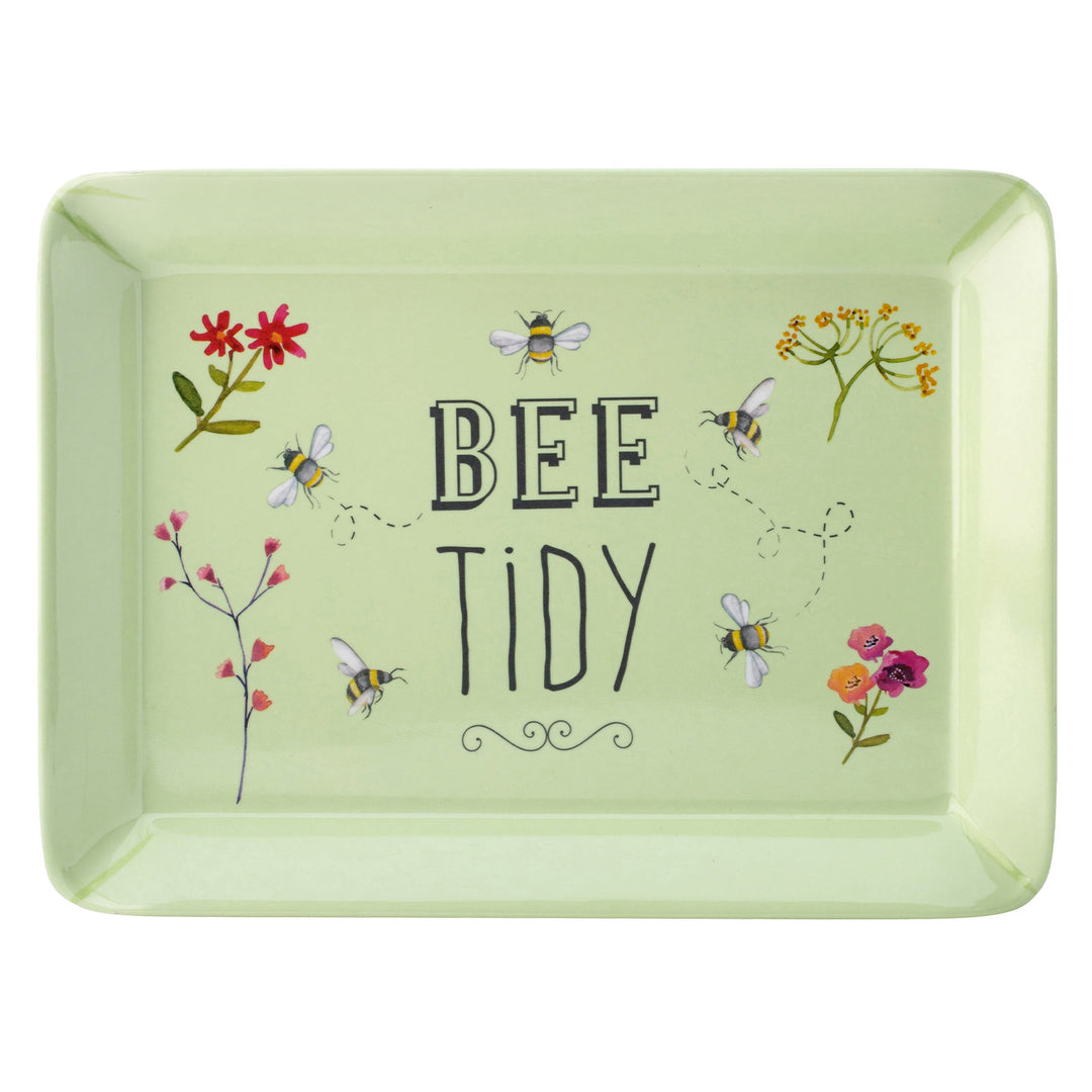 The English Tableware Company Bee Happy Scatter Tray Green Twinings