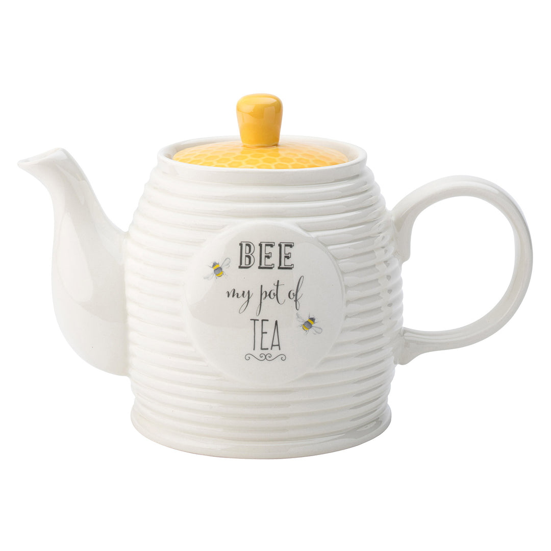 The English Tableware Company Bee Happy Teapot White Twinings