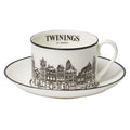 Twinings 216 Strand Teacup & Saucer - Black Design