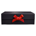 Twinings Large Black Gift Box with Red Ribbon - Empty