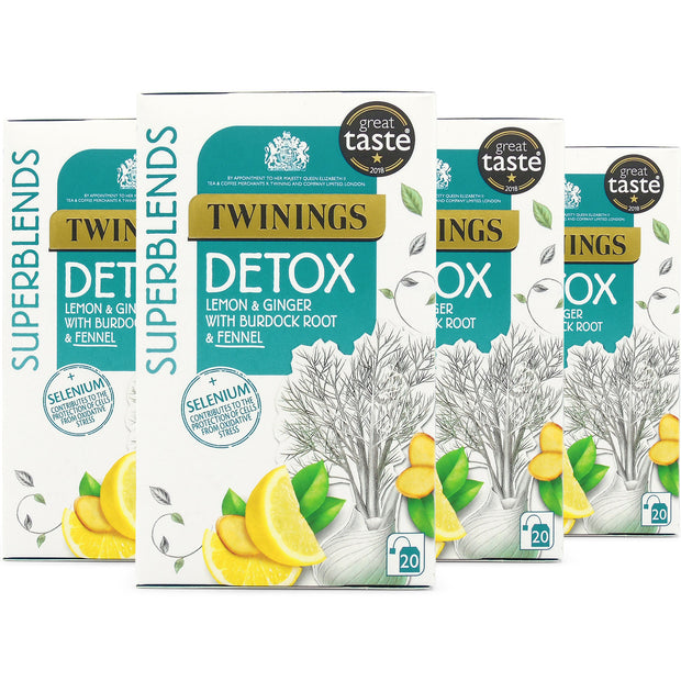 Superblends Defence Tea – Lemon & Ginger with Fennel - 4 x 20 Envelopes ...