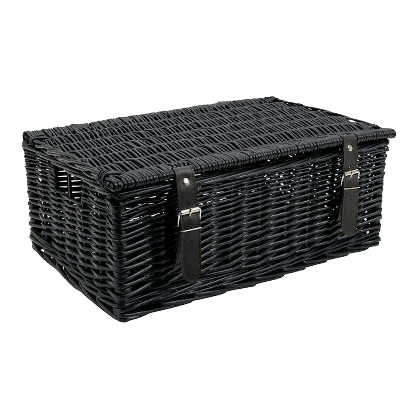 18 Empty Black Wicker Hamper