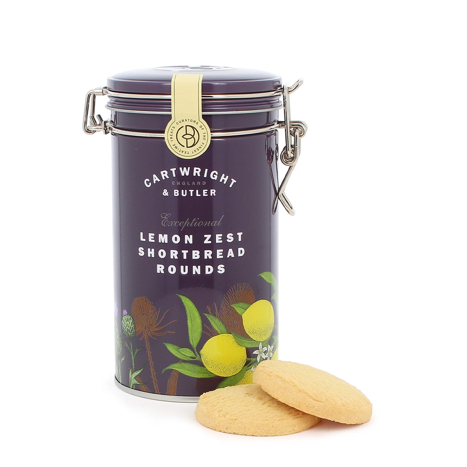Cartwright & Butler Lemon Zest Shortbread Rounds in Tin