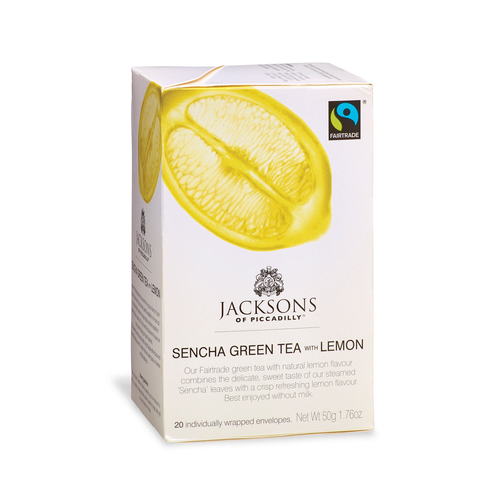 Jacksons of Piccadilly Sencha Green & Lemon - 20 Envelopes – Twinings