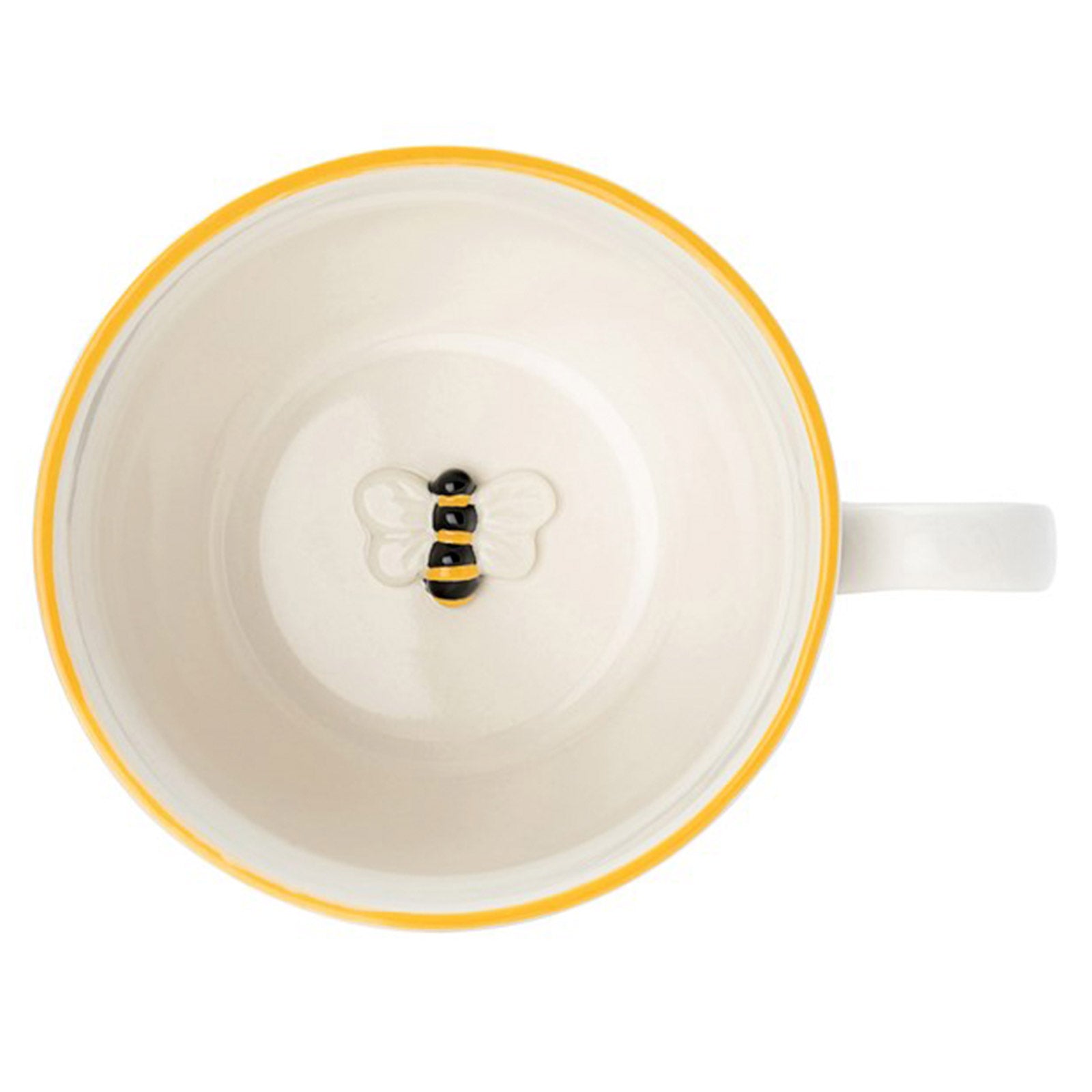 The English Tableware Company Bee Happy Hug Mug White Twinings