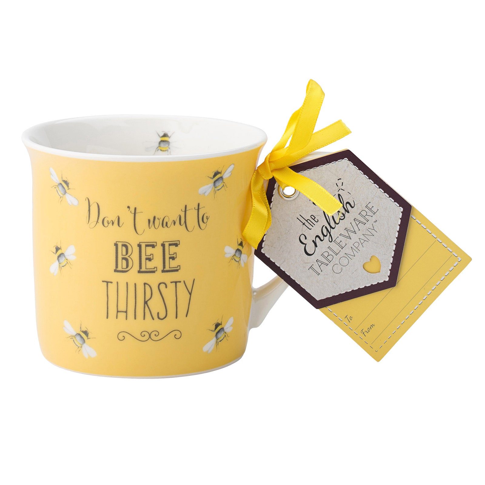 The English Tableware Company Bee Happy Mug Yellow Twinings