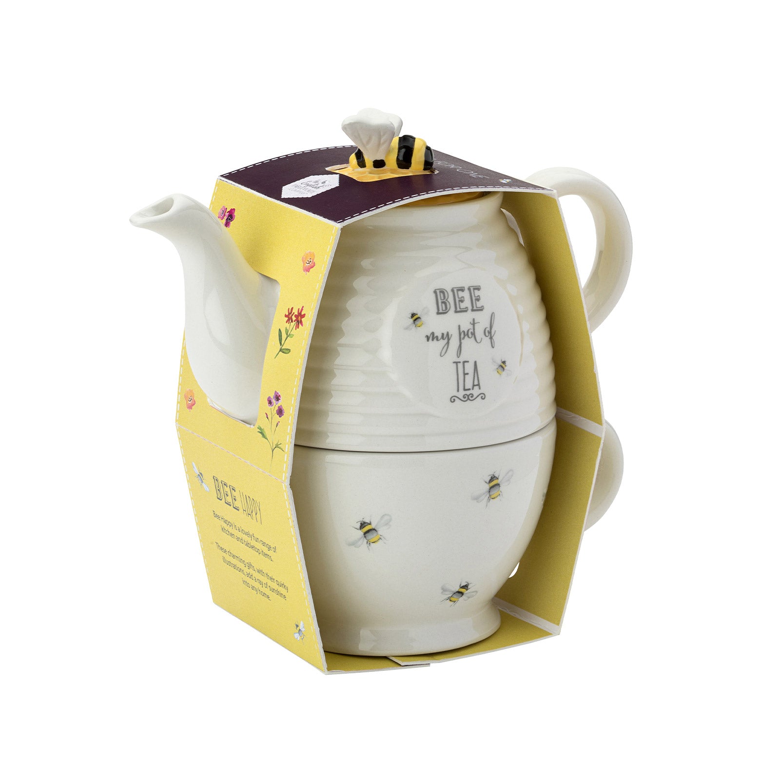 The English Tableware Company Bee Happy Tea for One White Twinings