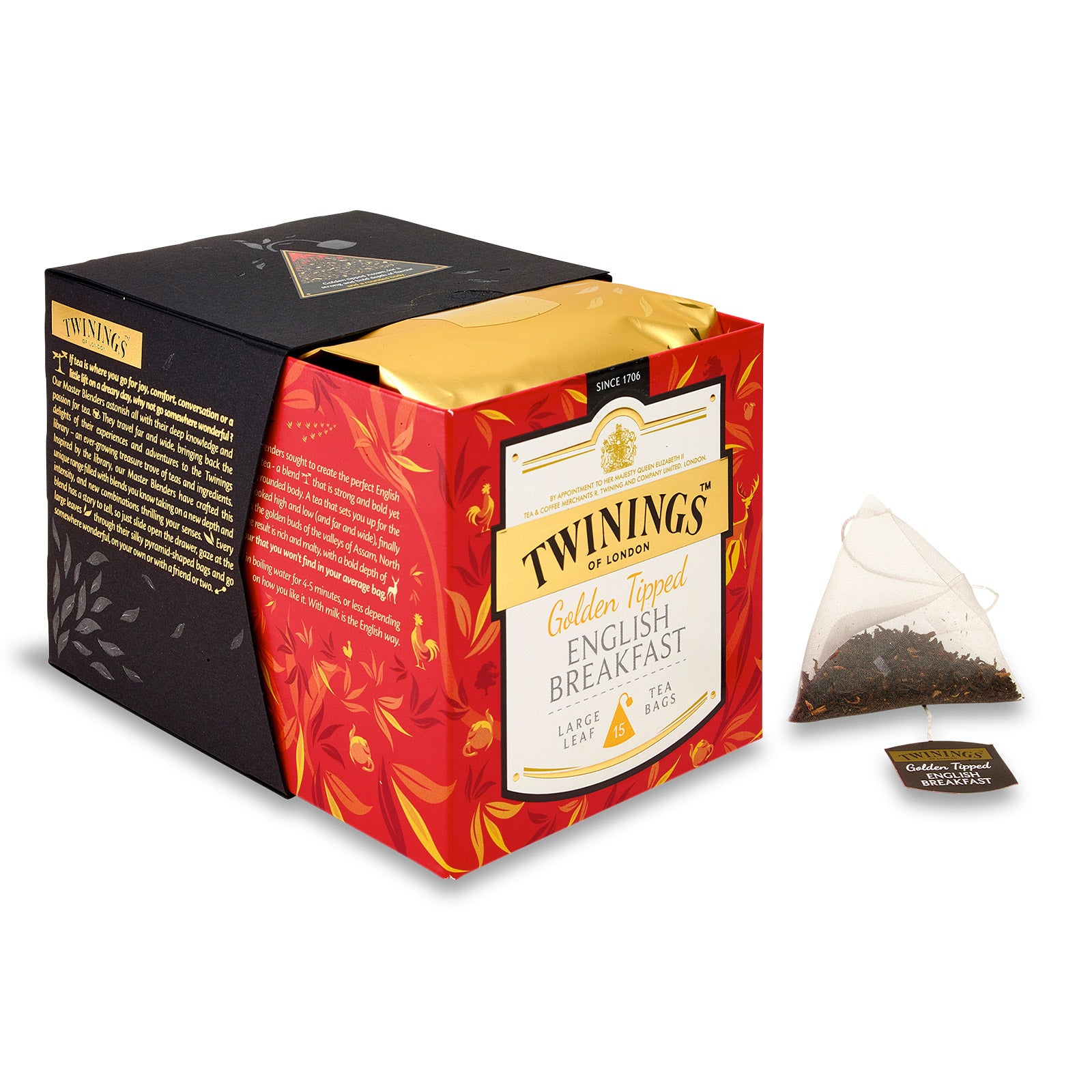 Twinings Golden Tipped English Breakfast 15 Pyramid Tea Bags