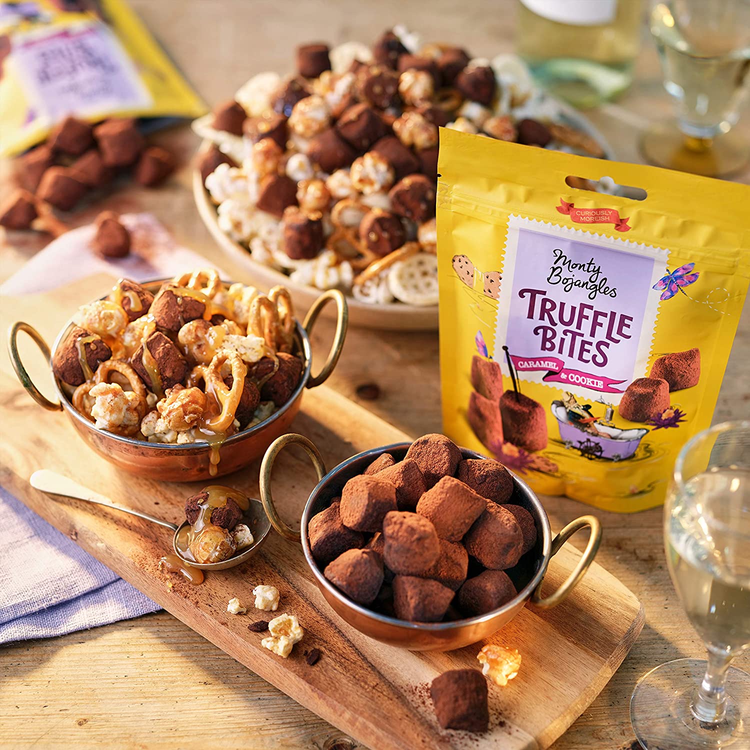 Monty Bojangles Truffle Bites with Caramel & Cookie