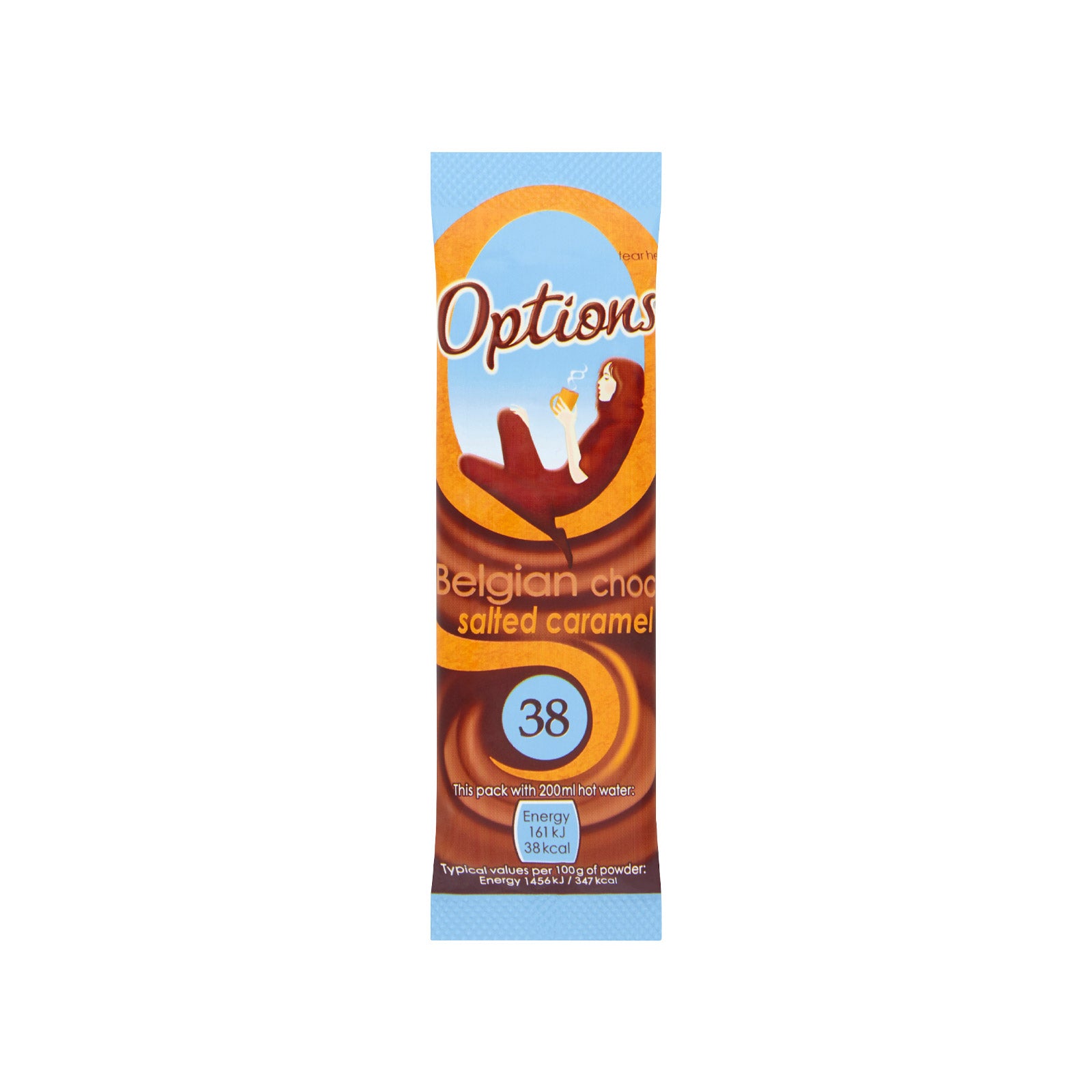 Options Belgian Choc Salted Caramel - Sachet