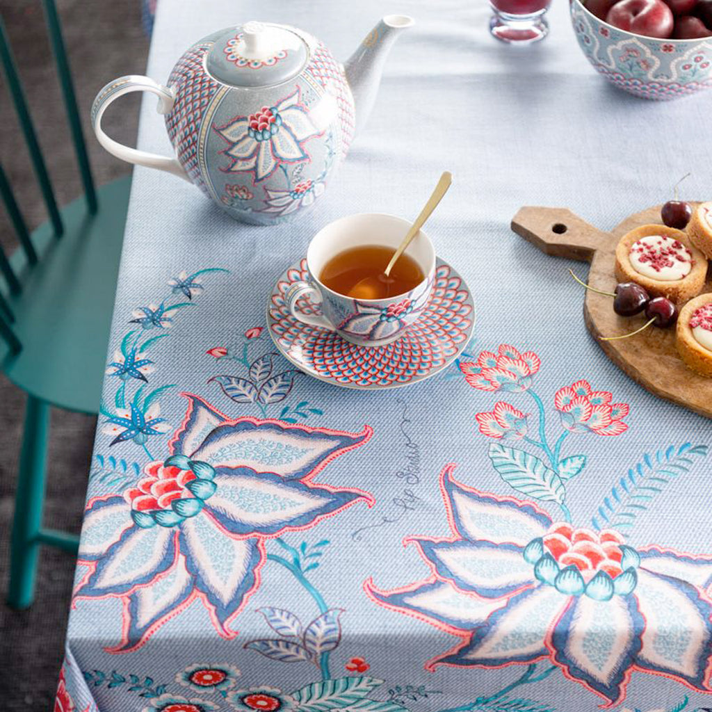 Pip Studio Flower Festival Cup & Saucer - Light Blue
