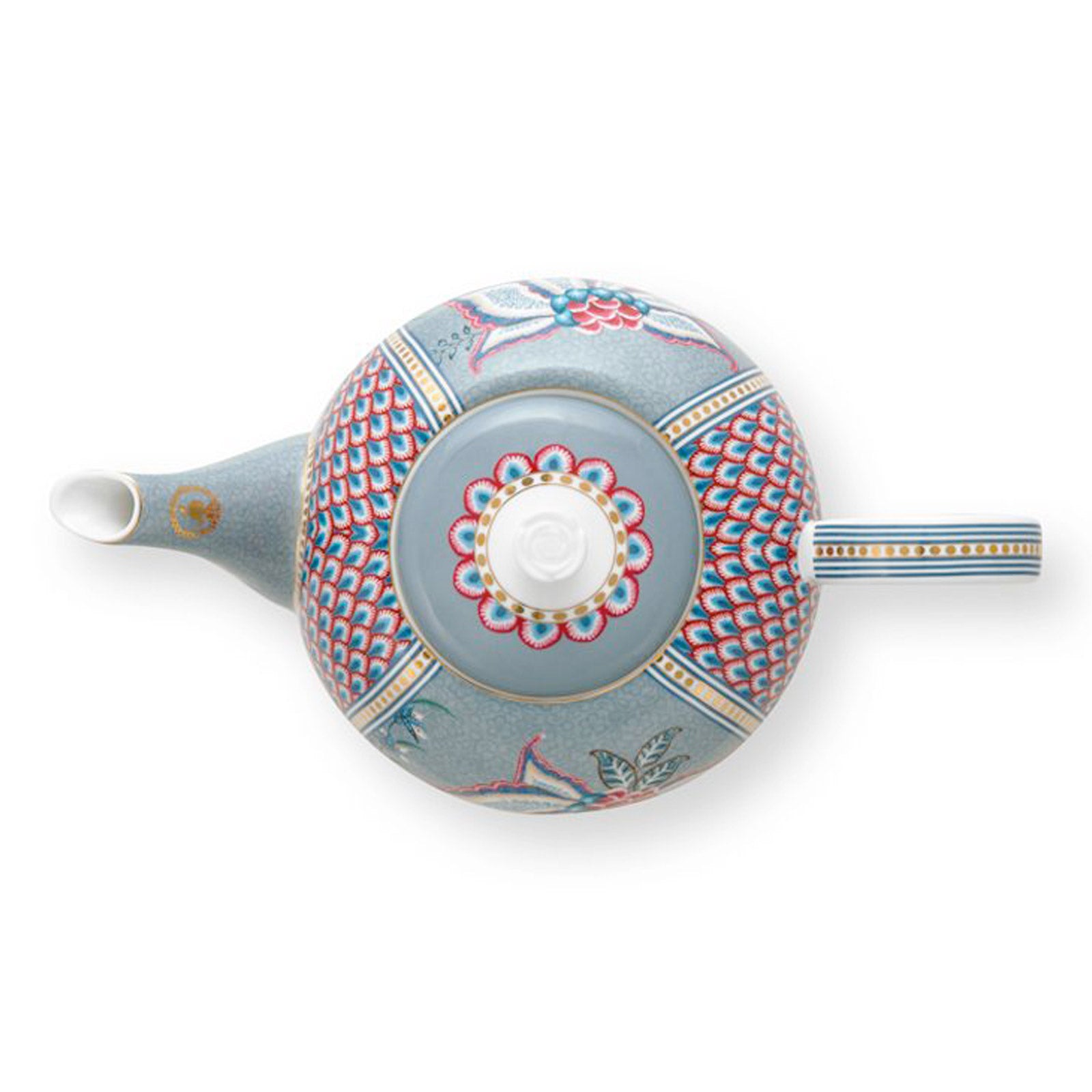 Pip Studio Flower Festival Large 1.6L Teapot - Light Blue